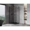 Mexen Mist-H L Duo Schwenkduschkabine 75 x 75 cm, transparent, schwarz - 8A5L-075L-075P-70-00