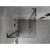 Mexen Mist-H L Duo Duschkabine Drehbar 85 x 85 cm, Transparent, Schwarz - 8A5L-085L-085P-70-00