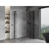 Mexen Mist-H L Duo Duschkabine schwenkbar rechts 70 x 80 cm, transparent, schwarz - 8A5L-070L-080P-70-00
