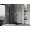 Mexen Mist-H L Duo Duschkabine links schwenkbar 100 x 85 cm, transparent, schwarz - 8A5L-100L-085P-70-00