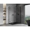 Mexen Mist-H L Duo Duschkabine schwenkbar rechts 70 x 90 cm, transparent, schwarz - 8A5L-070L-090P-70-00
