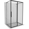 Mexen Rox-3S L 3-seitige Duschkabine, rechts verschiebbar 155 x 75 cm, schwarzer Rahmen, schwarz - 8C2L-155-075-70-70-3S-P