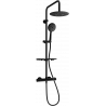 Mexen KT67 Aufputz-Duschset mit Regenduschkopf und Thermostatarmatur, schwarz - 771506793-70