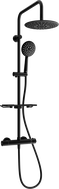 Mexen KT67 Aufputz-Duschset mit Regenduschkopf und Thermostatarmatur, schwarz - 771506793-70