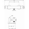 Mexen Kai thermostatische Duscharmatur, schwarz - 77100-70