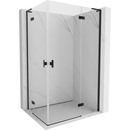 Mexen Mist-H L Duo Duschkabine rechts öffnend 110 x 120 cm, transparent, schwarz - 8A5L-110L-120P-70-00