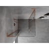 Mexen Mist-H L Duo Duschkabine schwenkbar 85 x 85 cm, transparent, gebürstetes Kupfer - 8A5L-085L-085P-65-00