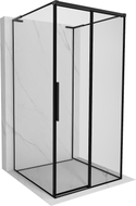 Mexen Rox-3S L Duschkabine 3-seitig schiebbar rechts 95 x 95 cm, schwarzer Rahmen, schwarz - 8C2L-095-095-70-70-3S-P