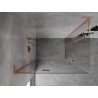 Mexen Mist-H L Duo Duschkabine klappbar links 100 x 75 cm, transparent, gebürstetes Kupfer - 8A5L-100L-075P-65-00