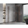 Mexen Mist-H L Duo Duschkabine rechts 80 x 100 cm, transparent, gebürstetes Kupfer - 8A5L-080L-100P-65-00