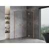 Mexen Mist-H L Duo Duschkabine rechts 80 x 100 cm, transparent, gebürstetes Kupfer - 8A5L-080L-100P-65-00
