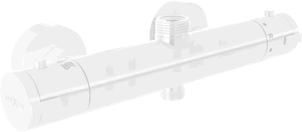 Mexen Kai thermostatisches Duscharmatur, weiß - 77150-20