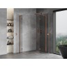 Mexen Mist-H L Duo Duschkabine Anschlag rechts 75 x 80 cm, transparent, gebürstetes Kupfer - 8A5L-075L-080P-65-00