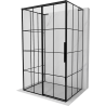 Mexen Rox-3S L 3-seitige Duschkabine, verschiebbar, links 90 x 70 cm, schwarzes Gitter, schwarz - 8C2L-090-070-70-77-3S-L