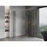 Mexen Mist-H L Duo Duschkabine, rechts öffnend, 85 x 100 cm, transparent, gold - 8A5L-085L-100P-50-00