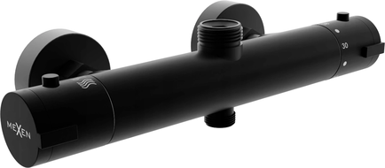 Mexen Kai thermostatische Duscharmatur, schwarz - 77150-70