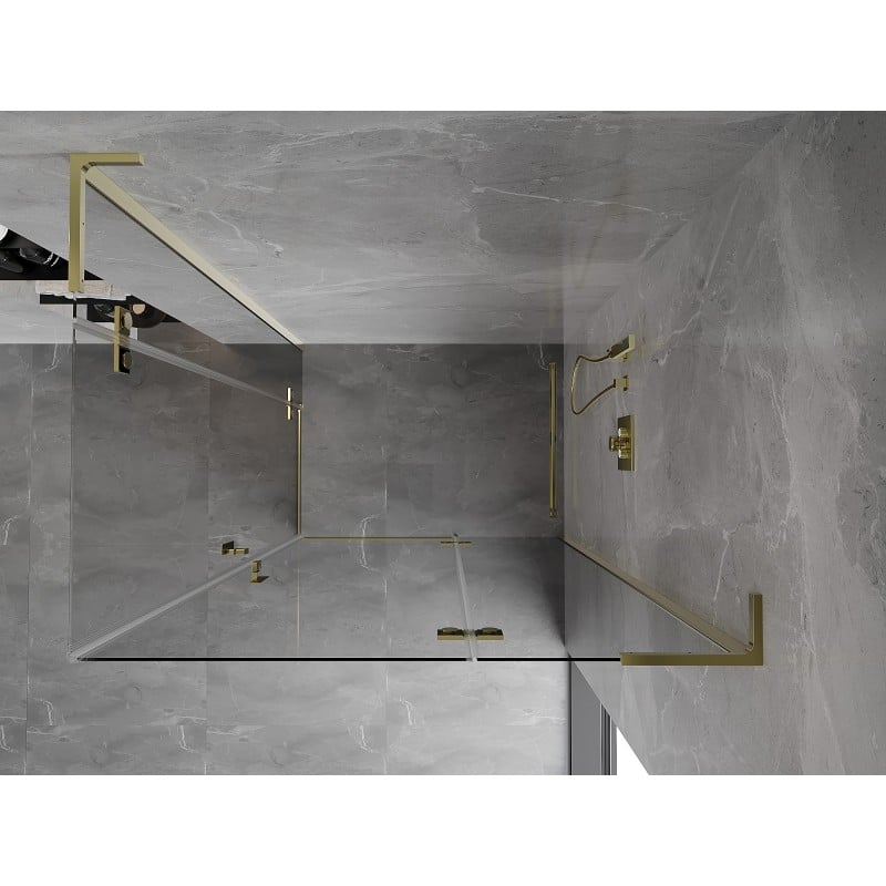 Mexen Mist-H L Duo Duschkabine rechts 70 x 105 cm, transparent, gold - 8A5L-070L-105P-50-00