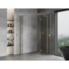 Mexen Mist-H L Duo Duschkabine, rechts öffnend 70 x 120 cm, transparent, gebürstetes Gold - 8A5L-070L-120P-55-00