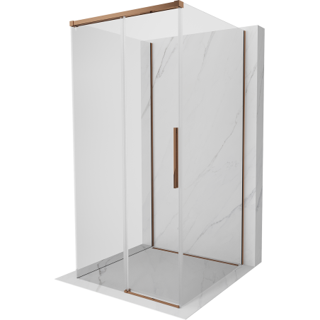 Mexen Rox-3S 3-seitige Schiebeduschkabine 110 x 110 cm, transparent, Roségold - 8C2-110-110-60-00-3S