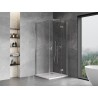 Mexen Mist-H T Duschkabine, schwenkbar, rechts, 75 x 75 cm, transparent, Chrom - 8A5T-075-075-01-00-P