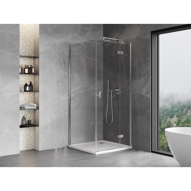 Mexen Mist-H T Duschkabine rechts öffnend 85 x 85 cm, transparent, Chrom - 8A5T-085-085-01-00-P