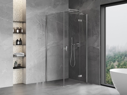 Mexen Mist-H T Duschkabine, rechts öffnend, 95 x 95 cm, transparent, Chrom - 8A5T-095-095-01-00-P