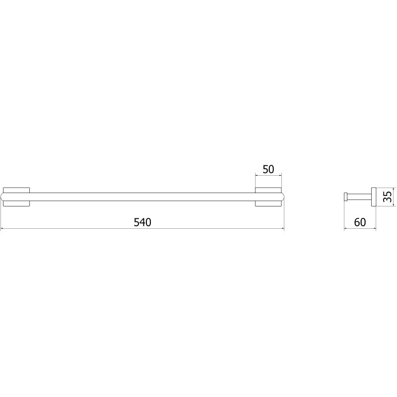 Mexen Arno Handtuchhalter, gebürstetes Gun Gray - 7020724-66