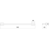 Mexen Arno Handtuchhalter, gebürstetes Gun Gray - 7020724-66