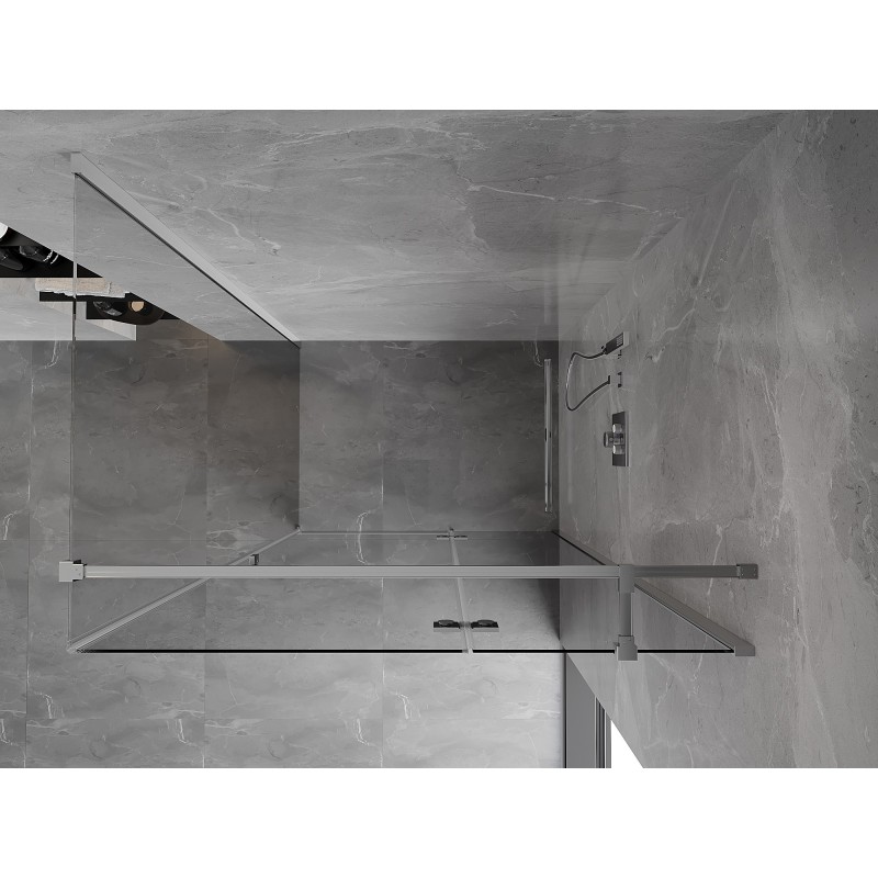 Mexen Mist-H T Duschkabine Schwingtür rechts 75 x 80 cm, transparent, Chrom - 8A5T-075-080-01-00-P