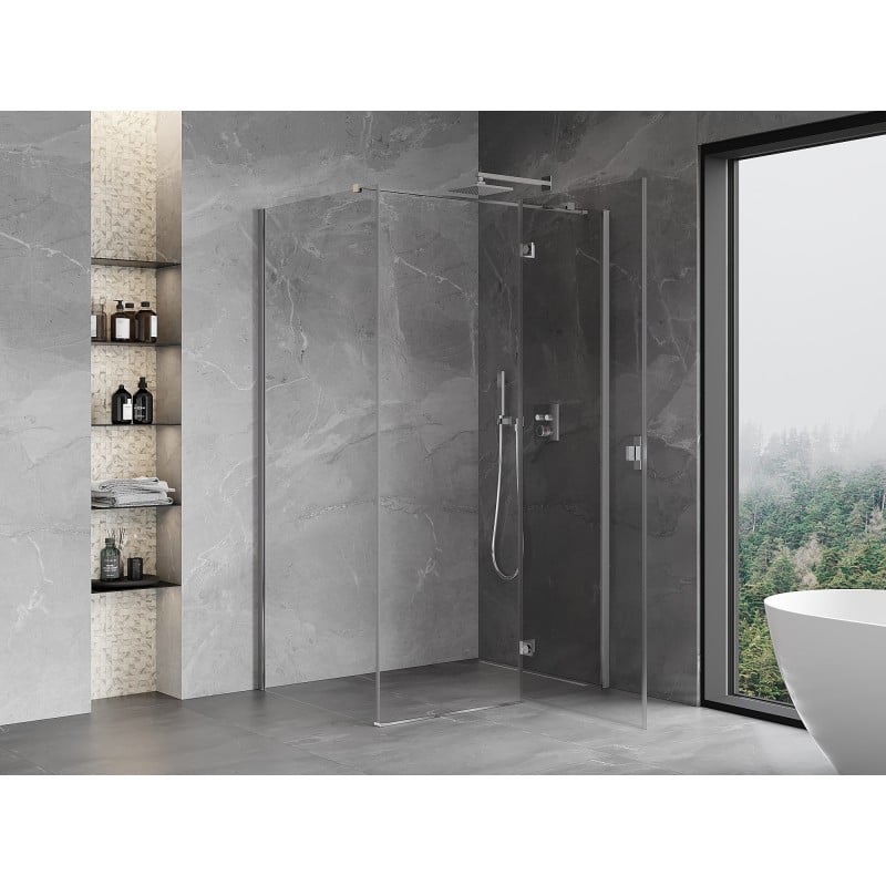 Mexen Mist-H T Duschkabine öffnend rechts 90 x 80 cm, transparent, chrom - 8A5T-090-080-01-00-P