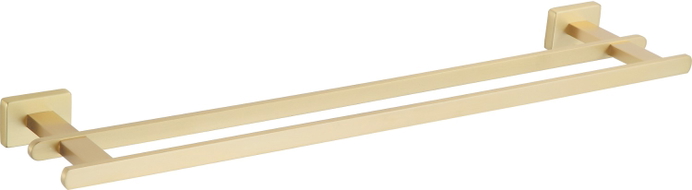 Mexen Arno doppelter Handtuchhalter, gebürstet gold - 7020725-55