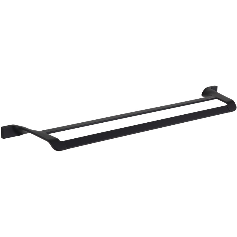 Mexen Rino doppelter Handtuchhalter, schwarz - 7027025-70