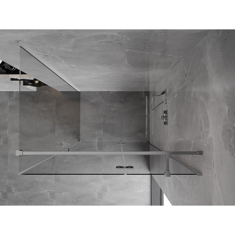 Mexen Mist-H T Duschkabine, rechts öffnend, 105 x 100 cm, transparent, Chrom - 8A5T-105-100-01-00-P