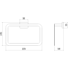 Mexen Arno Handtuchhalter, gebürstetes Nickel - 7020732-97