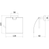 Mexen Arno Toilettenpapierhalter, Chrom - 7020733-00
