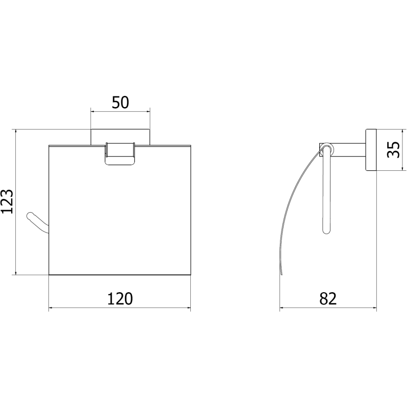 Mexen Arno Toilettenpapierhalter, Roségold - 7020733-60