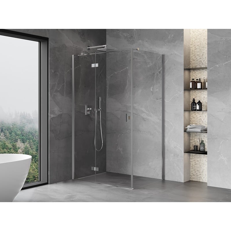 Mexen Mist-H T Duschkabine Schwingtür links 90 x 70 cm, transparent, Chrom - 8A5T-090-070-01-00-L