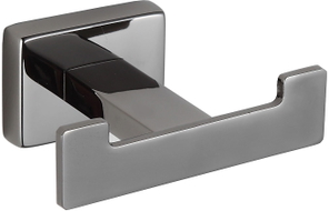 Mexen Arno doppelter Handtuchhaken, Schwarz Chrom - 7020735-73
