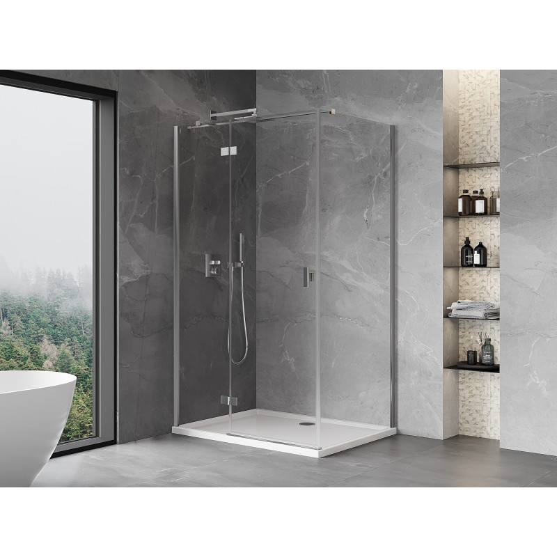Mexen Mist-H T Duschkabine schwenkbar links 70 x 85 cm, transparent, Chrom - 8A5T-070-085-01-00-L