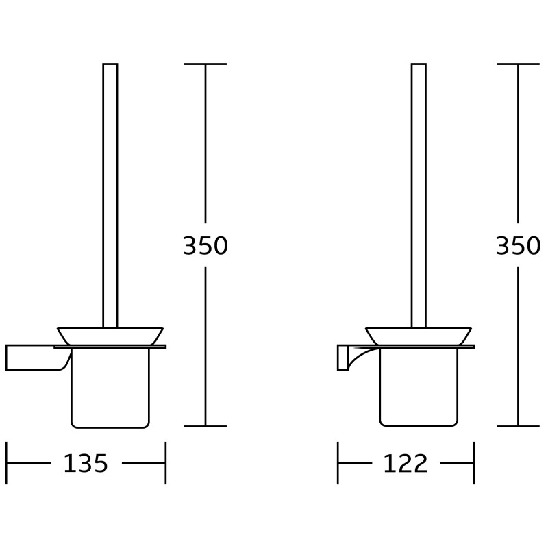 Mexen Rino Toilettenbürste, schwarz - 7027050-70