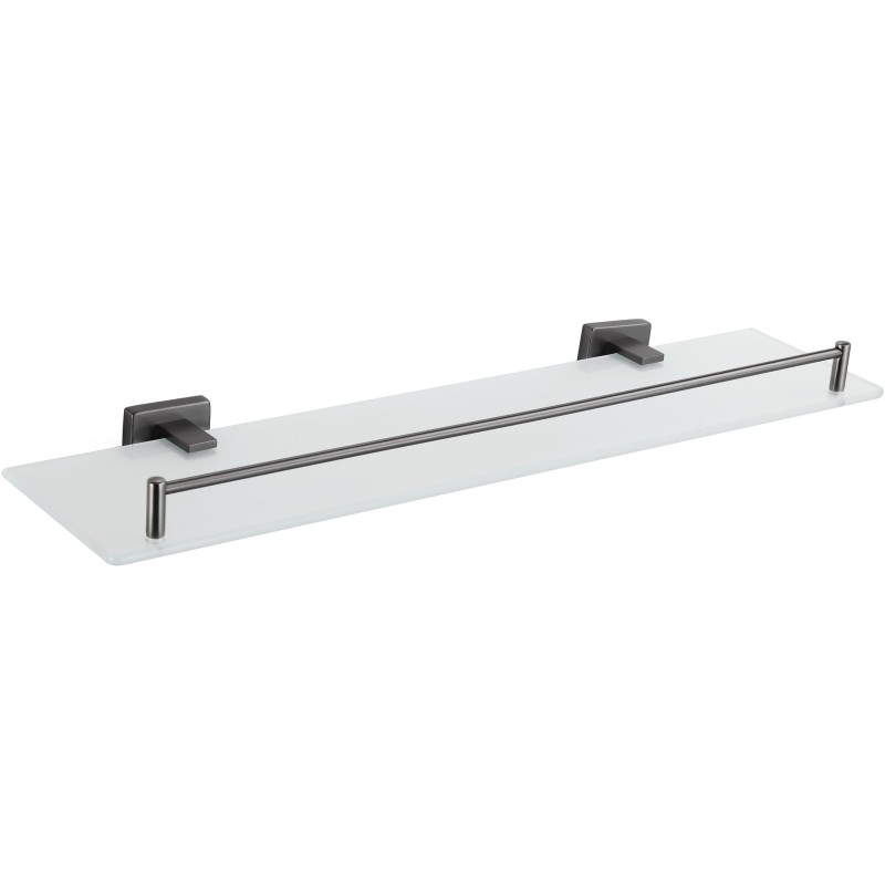 Mexen Arno hängendes Glasregal, gebürstetes Gun Gray - 7020737-66