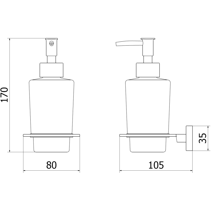 Mexen Arno Seifenspender, gebürsteter Nickel - 70207388-97