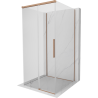Mexen Rox-3S 3-seitige Schiebeduschkabine 95 x 95 cm, transparent, gebürstetes Kupfer - 8C2-095-095-65-00-3S