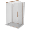 Mexen Rox-3S Duschkabine 3-seitig verschiebbar 135 x 120 cm, transparent, gebürstetes Kupfer - 8C2-135-120-65-00-3S