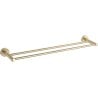 Mexen Remo doppelter Handtuchhalter, gebürstet gold - 7050725-55