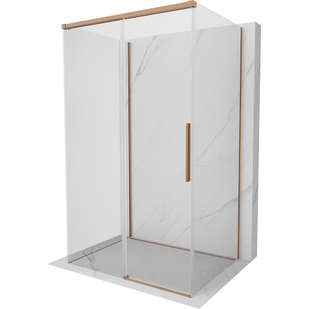 Mexen Rox-3S Duschkabine 3-seitig, verschiebbar 150 x 120 cm, transparent, gebürstetes Kupfer - 8C2-150-120-65-00-3S