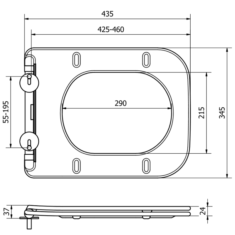 Mexen WC-Sitz mit Absenkautomatik Slim, Duroplast, weiß glänzend - 39090100