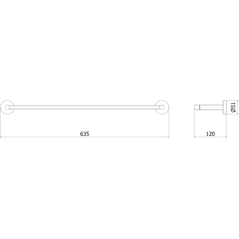 Mexen Remo doppelter Handtuchhalter, gebürstetes Kupfer - 7050725-65