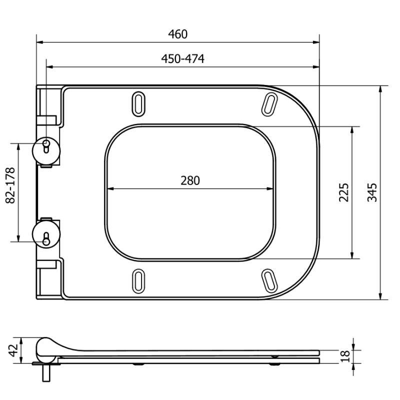Mexen Softclose Slim Toilettensitz, Duroplast, Weiß Glanz - 39070100