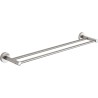 Mexen Remo doppelter Handtuchhalter, gebürsteter Nickel - 7050725-97
